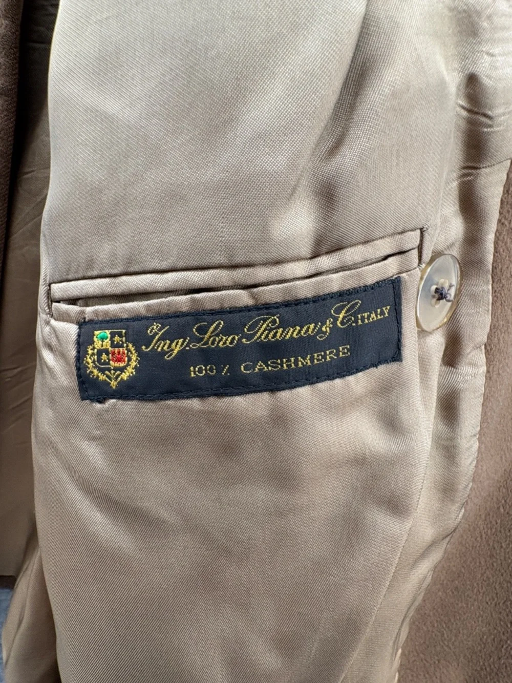 Vintage John W Nordstrom Loro Piana Cashmere Double Breasted Blazer 41R